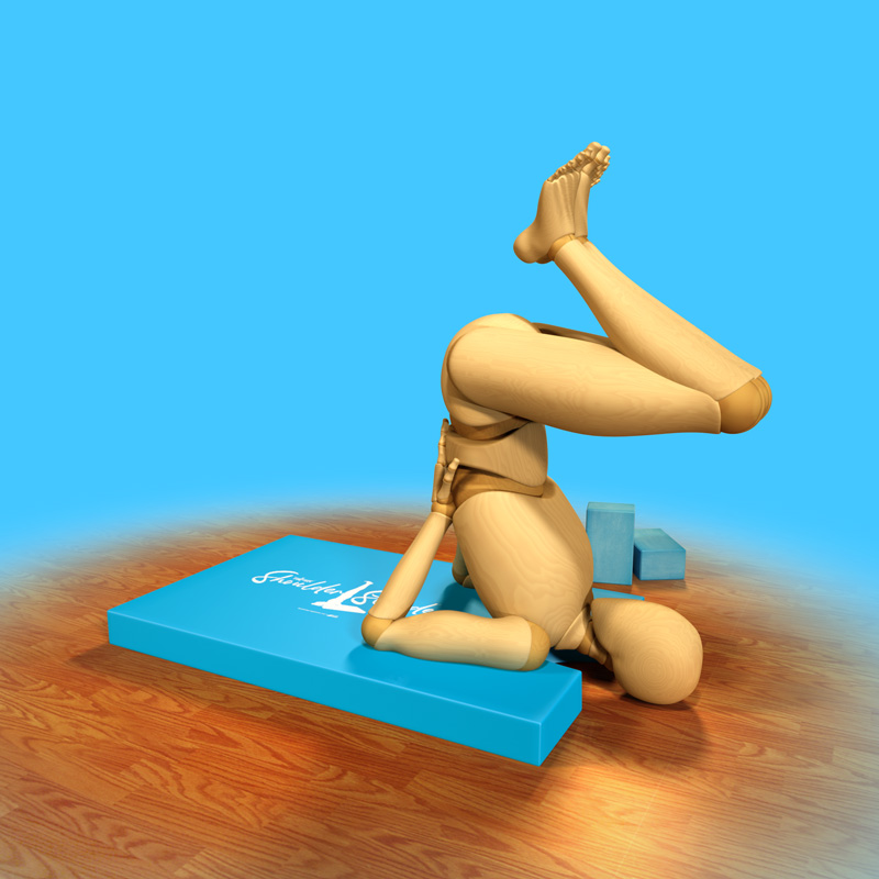 Shoulder Stander yoga prop instructions Step 03